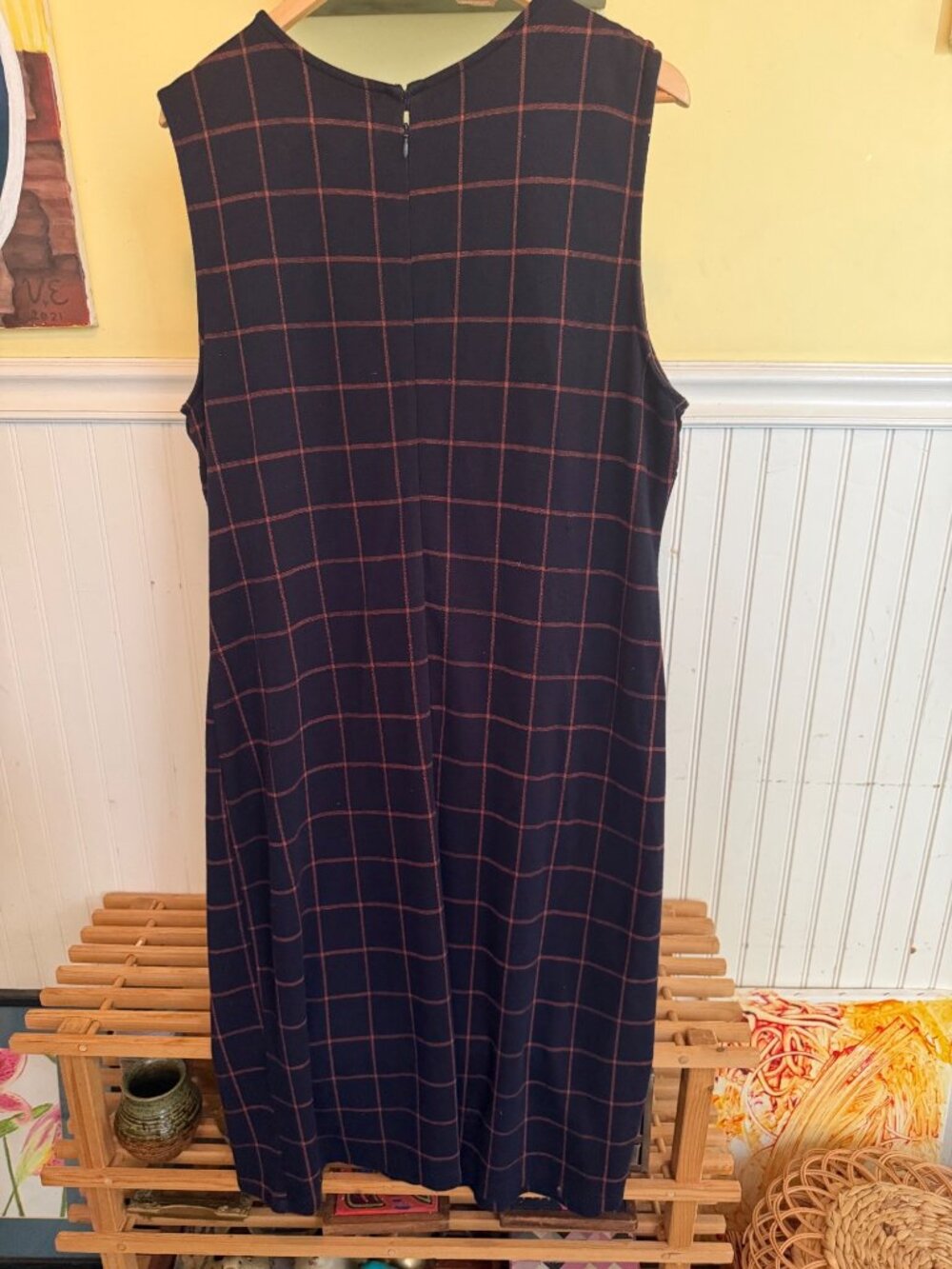 Nordstrom Rack Sleeveless Plaid Shift Dress 2X - Picture 5 of 11